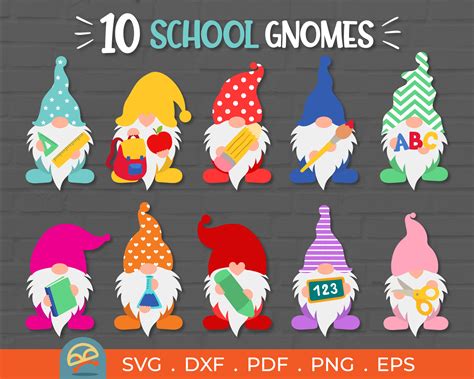 Download 10 Gnome Bundle | Lettering Quotes Cut Images